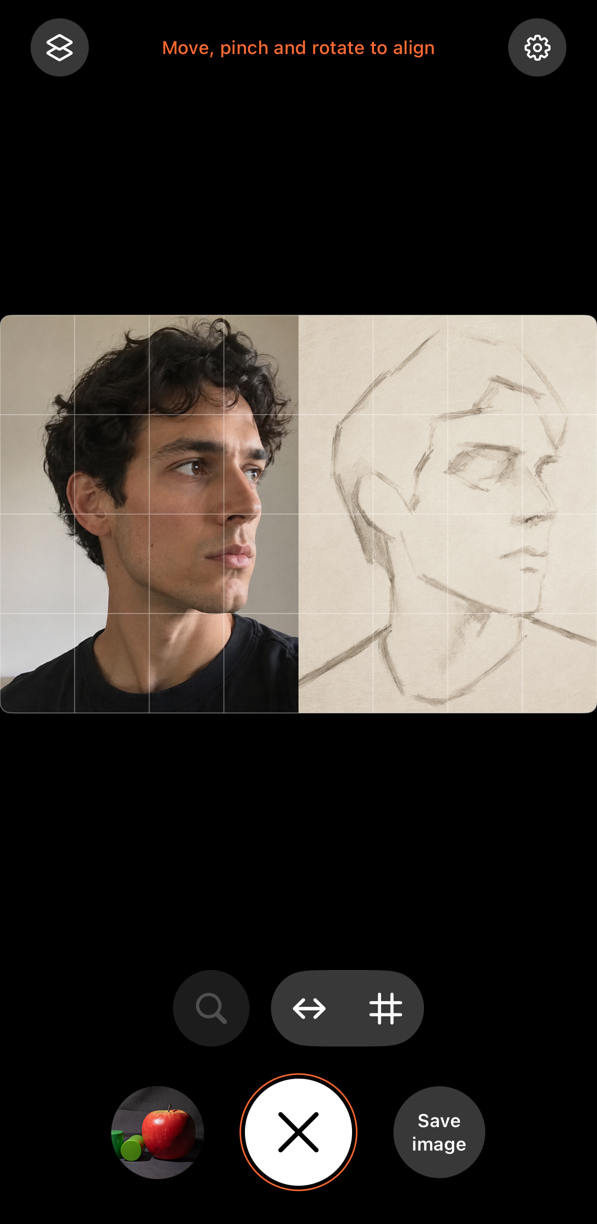 Check portrait painting proportions